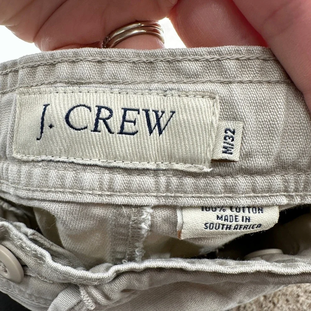 J. Crew Cotton Casual Drawstring Waist Pants‎ Khaki Size M32